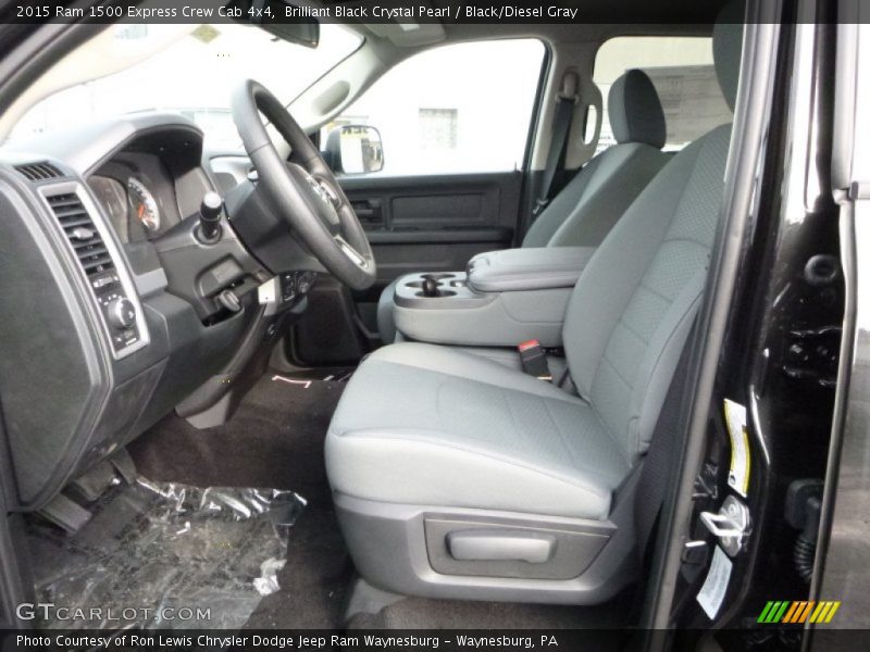 Brilliant Black Crystal Pearl / Black/Diesel Gray 2015 Ram 1500 Express Crew Cab 4x4