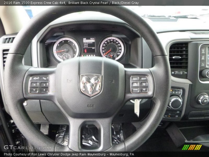 Brilliant Black Crystal Pearl / Black/Diesel Gray 2016 Ram 1500 Express Crew Cab 4x4