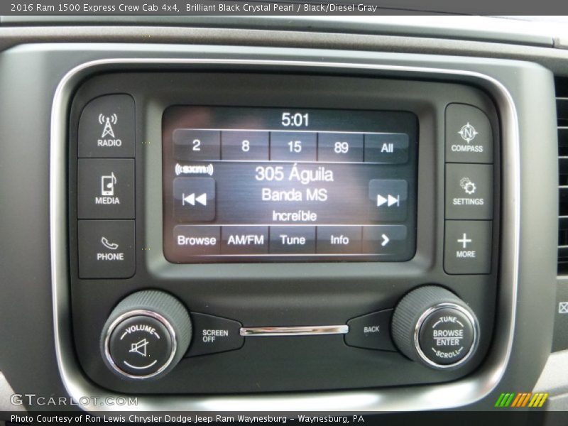 Brilliant Black Crystal Pearl / Black/Diesel Gray 2016 Ram 1500 Express Crew Cab 4x4
