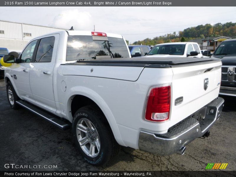Bright White / Canyon Brown/Light Frost Beige 2016 Ram 1500 Laramie Longhorn Crew Cab 4x4