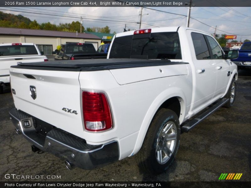 Bright White / Canyon Brown/Light Frost Beige 2016 Ram 1500 Laramie Longhorn Crew Cab 4x4