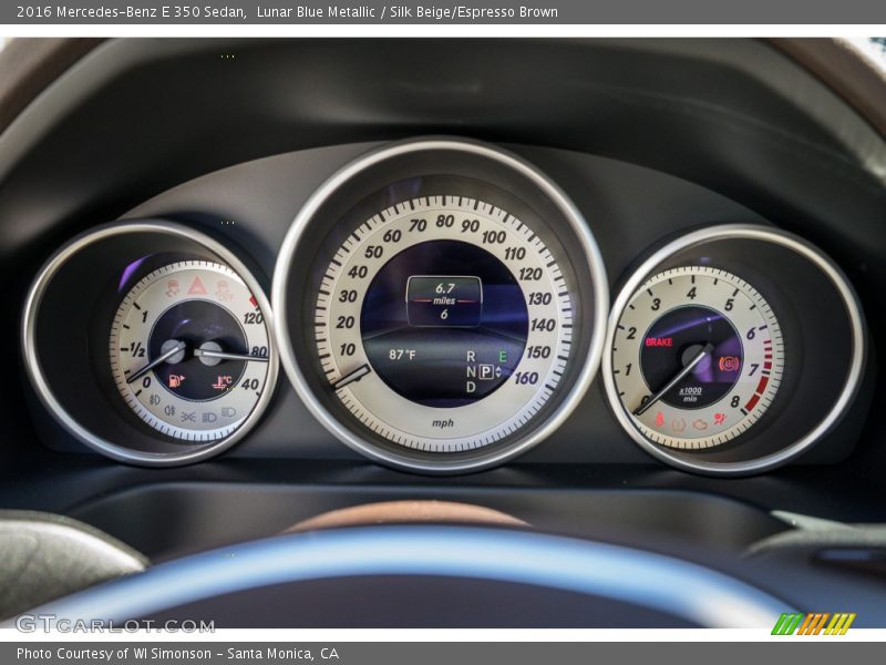 Lunar Blue Metallic / Silk Beige/Espresso Brown 2016 Mercedes-Benz E 350 Sedan