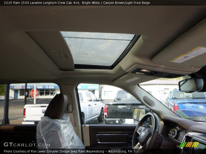 Bright White / Canyon Brown/Light Frost Beige 2016 Ram 1500 Laramie Longhorn Crew Cab 4x4