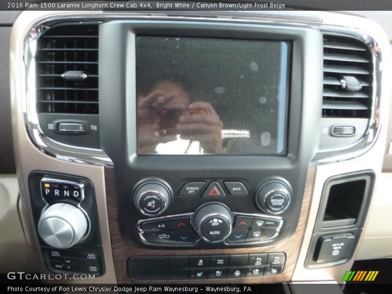 Bright White / Canyon Brown/Light Frost Beige 2016 Ram 1500 Laramie Longhorn Crew Cab 4x4