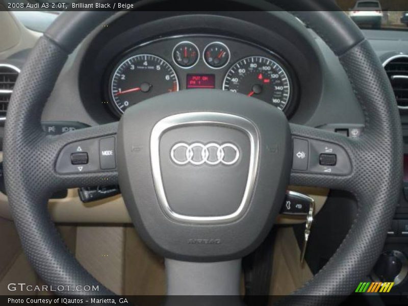 Brilliant Black / Beige 2008 Audi A3 2.0T
