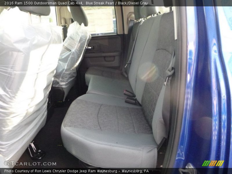 Blue Streak Pearl / Black/Diesel Gray 2016 Ram 1500 Outdoorsman Quad Cab 4x4