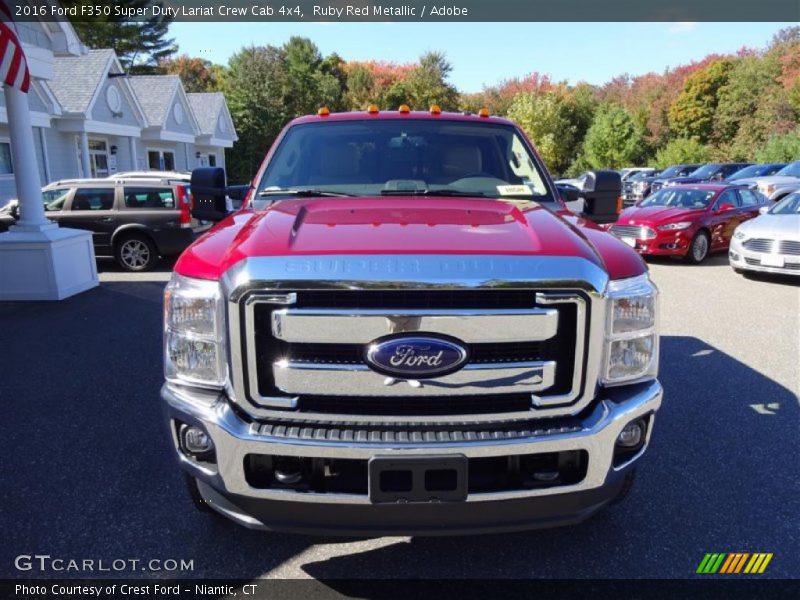 Ruby Red Metallic / Adobe 2016 Ford F350 Super Duty Lariat Crew Cab 4x4
