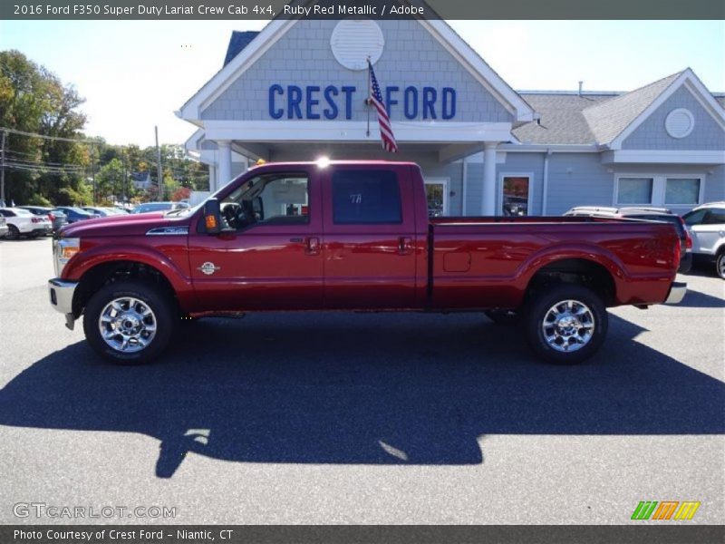 Ruby Red Metallic / Adobe 2016 Ford F350 Super Duty Lariat Crew Cab 4x4