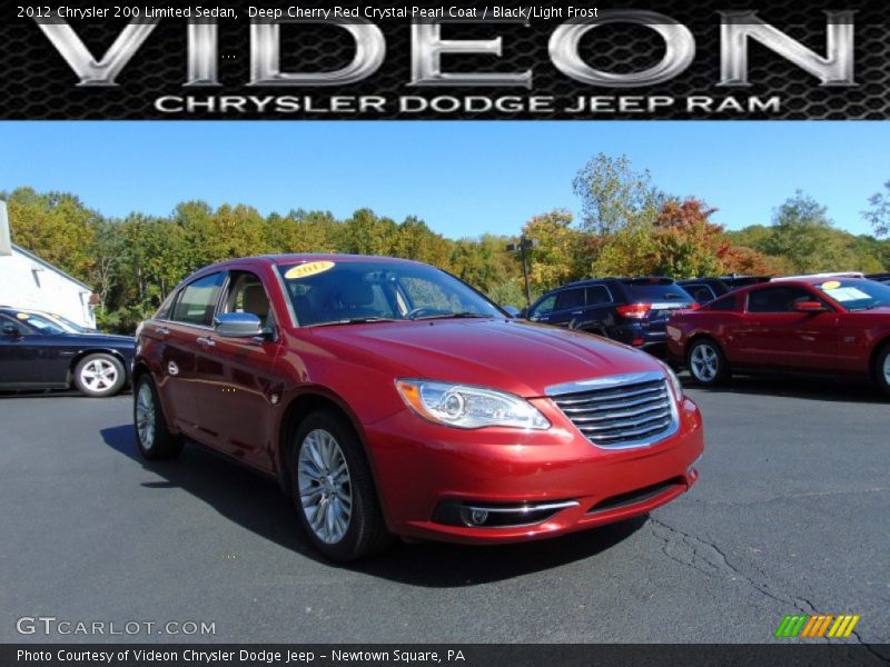 Deep Cherry Red Crystal Pearl Coat / Black/Light Frost 2012 Chrysler 200 Limited Sedan