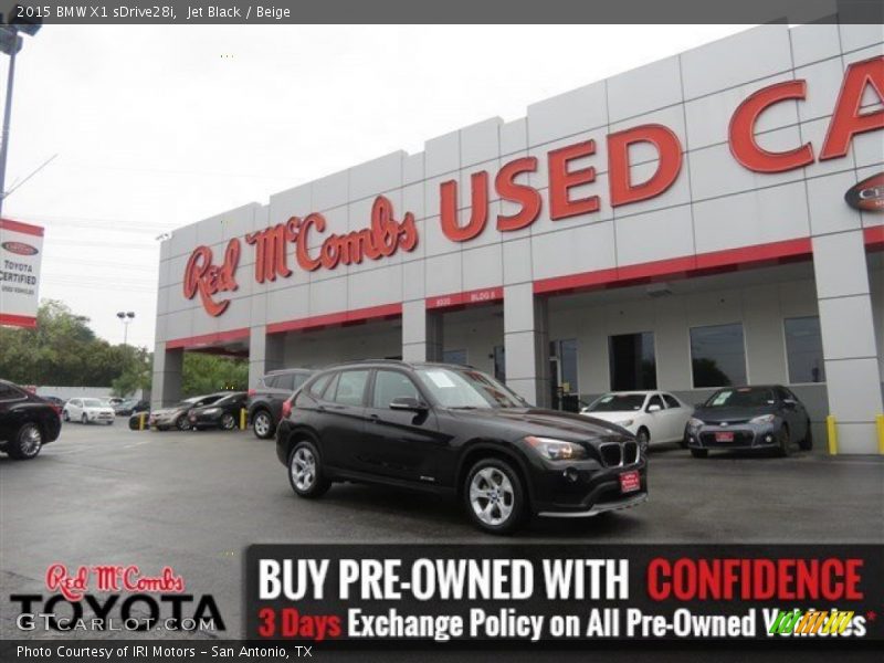 Jet Black / Beige 2015 BMW X1 sDrive28i
