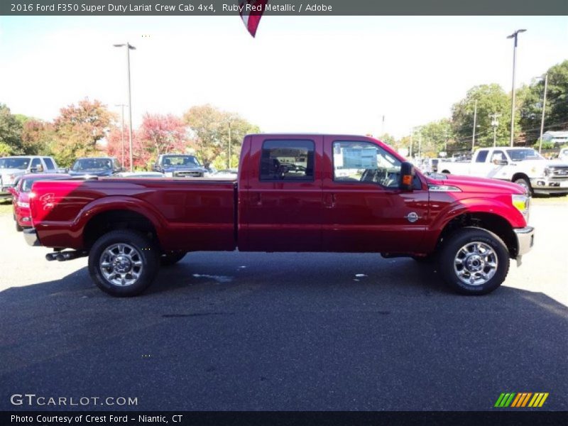 Ruby Red Metallic / Adobe 2016 Ford F350 Super Duty Lariat Crew Cab 4x4