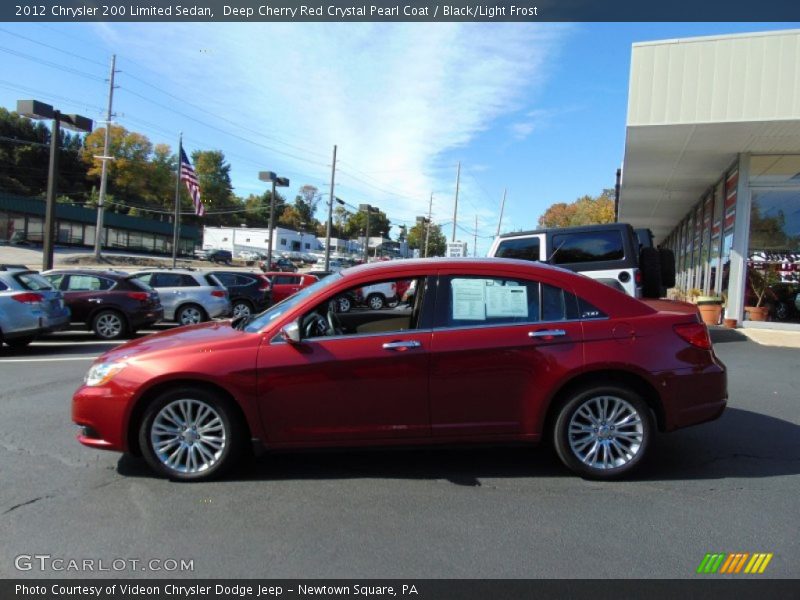 Deep Cherry Red Crystal Pearl Coat / Black/Light Frost 2012 Chrysler 200 Limited Sedan