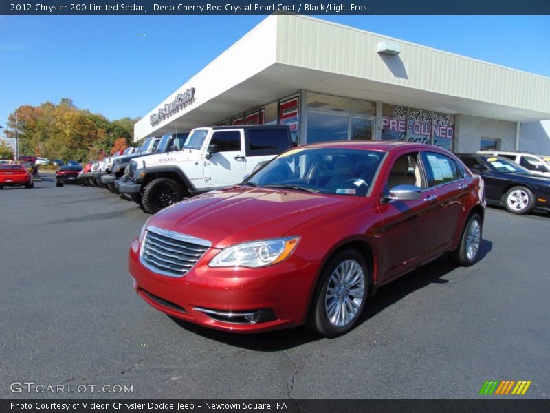 Deep Cherry Red Crystal Pearl Coat / Black/Light Frost 2012 Chrysler 200 Limited Sedan