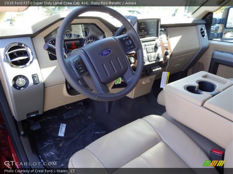 Ruby Red Metallic / Adobe 2016 Ford F350 Super Duty Lariat Crew Cab 4x4