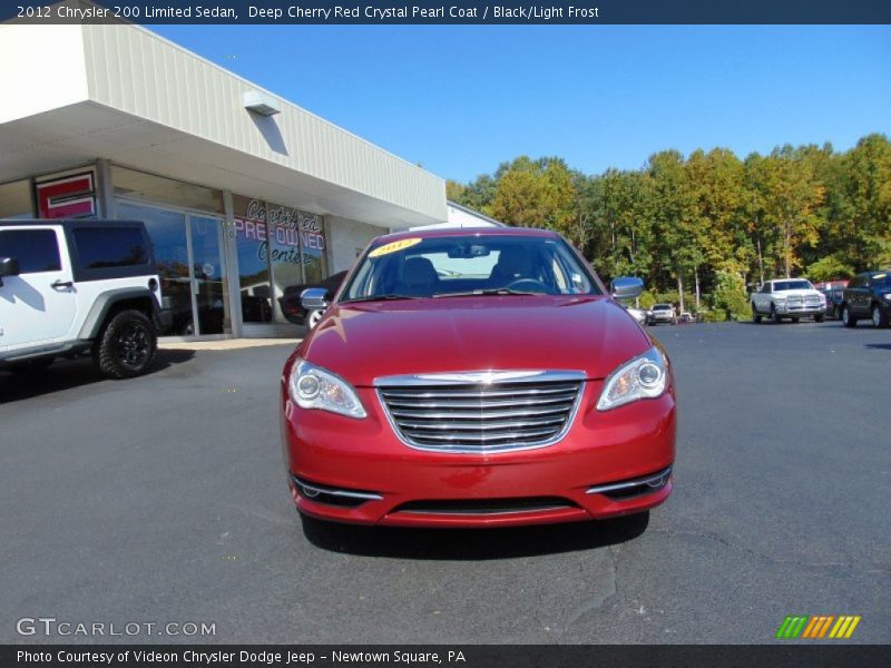 Deep Cherry Red Crystal Pearl Coat / Black/Light Frost 2012 Chrysler 200 Limited Sedan