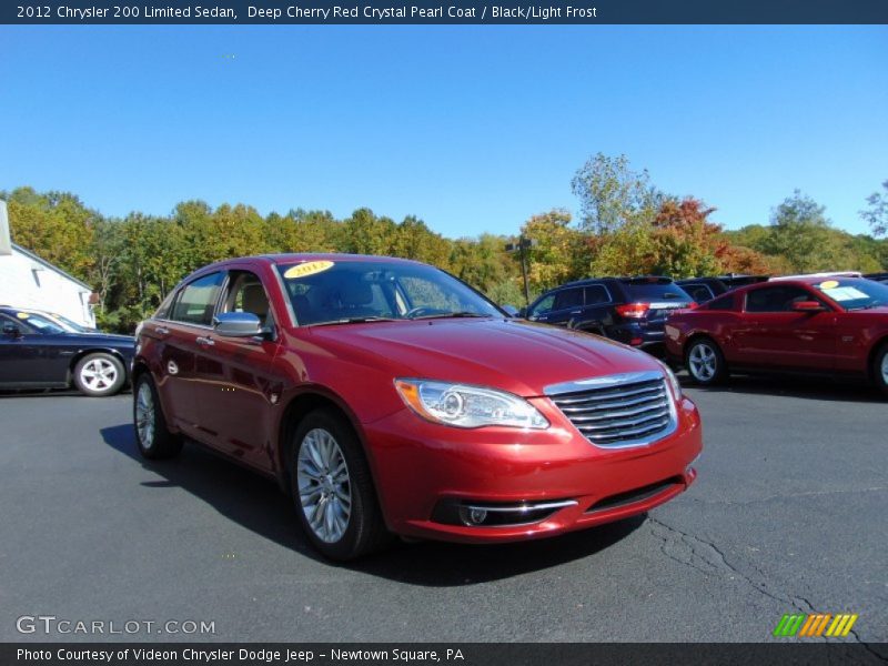Deep Cherry Red Crystal Pearl Coat / Black/Light Frost 2012 Chrysler 200 Limited Sedan