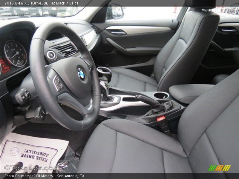 Jet Black / Beige 2015 BMW X1 sDrive28i