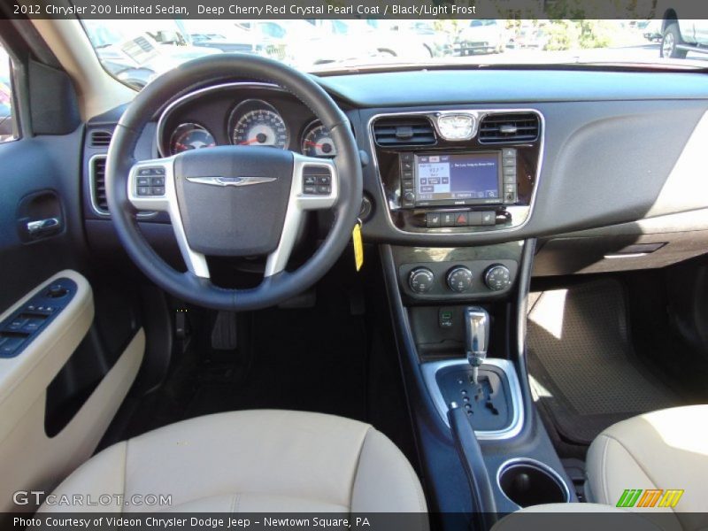 Deep Cherry Red Crystal Pearl Coat / Black/Light Frost 2012 Chrysler 200 Limited Sedan
