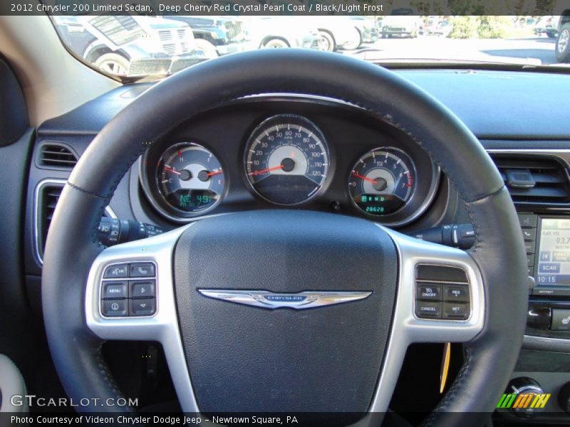 Deep Cherry Red Crystal Pearl Coat / Black/Light Frost 2012 Chrysler 200 Limited Sedan