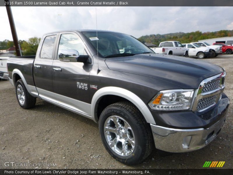 Granite Crystal Metallic / Black 2016 Ram 1500 Laramie Quad Cab 4x4