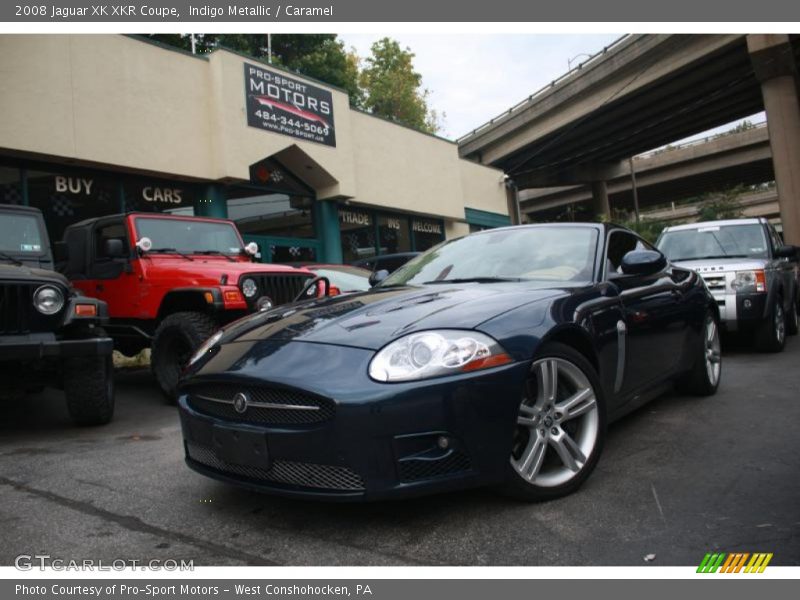Indigo Metallic / Caramel 2008 Jaguar XK XKR Coupe