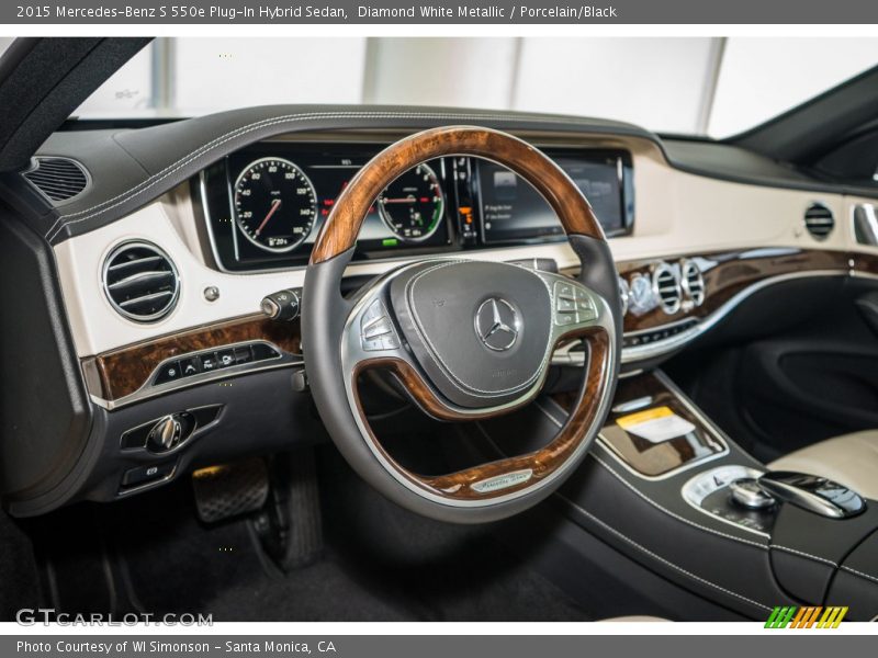 Porcelain/Black Interior - 2015 S 550e Plug-In Hybrid Sedan 