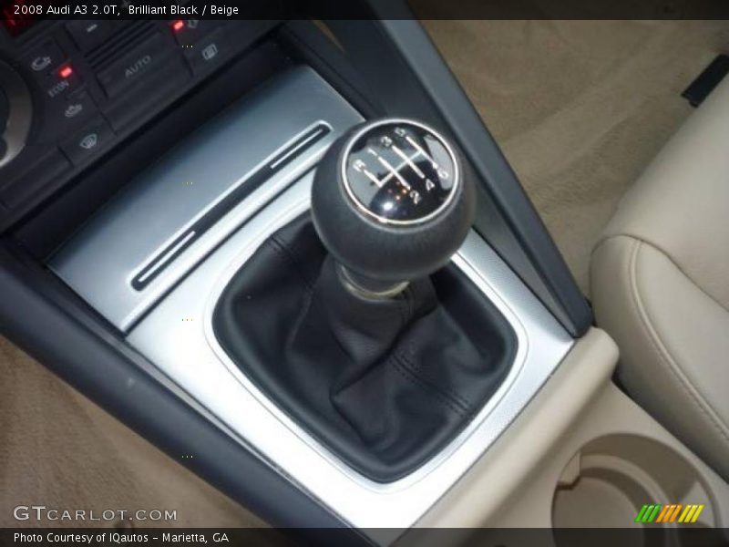 Brilliant Black / Beige 2008 Audi A3 2.0T