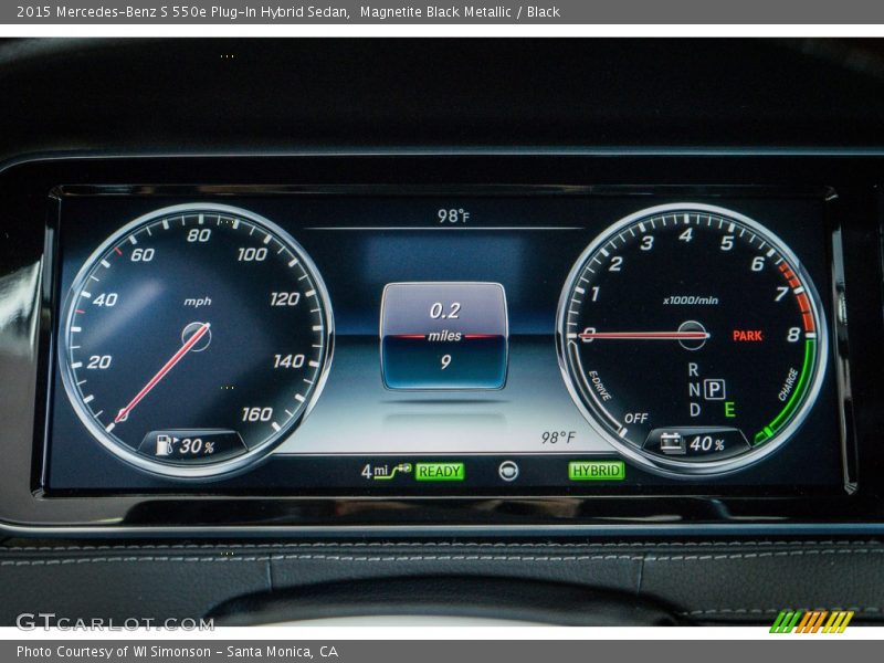  2015 S 550e Plug-In Hybrid Sedan 550e Plug-In Hybrid Sedan Gauges