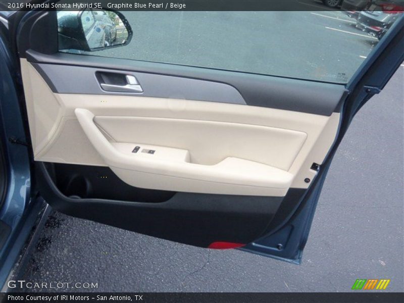 Graphite Blue Pearl / Beige 2016 Hyundai Sonata Hybrid SE