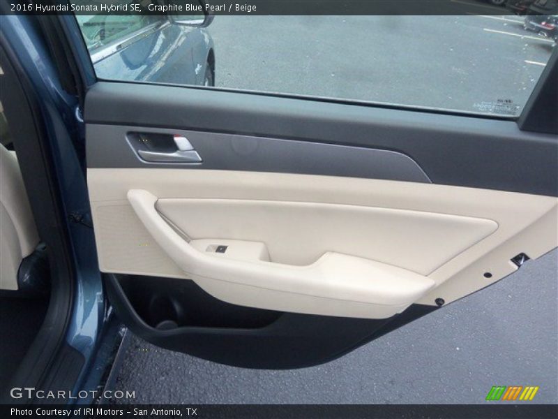 Graphite Blue Pearl / Beige 2016 Hyundai Sonata Hybrid SE