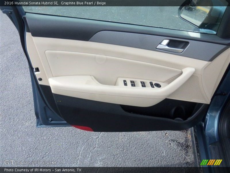 Graphite Blue Pearl / Beige 2016 Hyundai Sonata Hybrid SE
