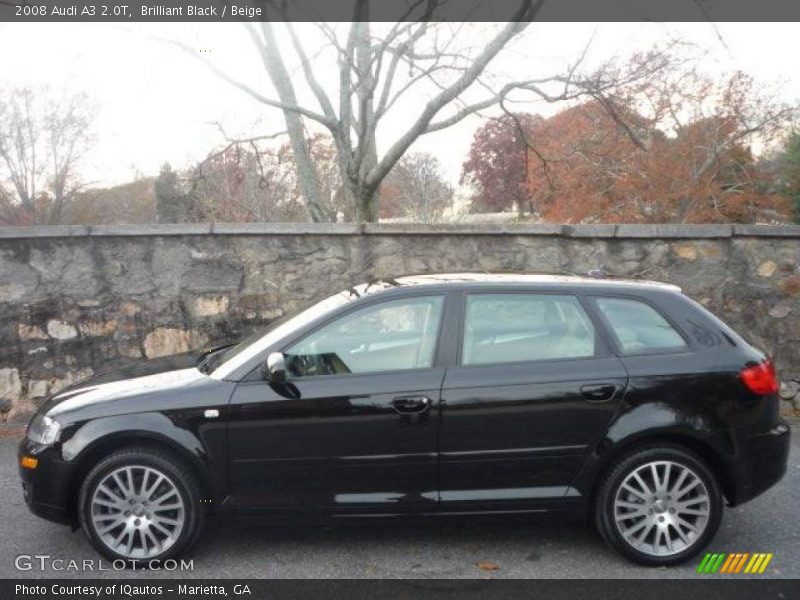 Brilliant Black / Beige 2008 Audi A3 2.0T