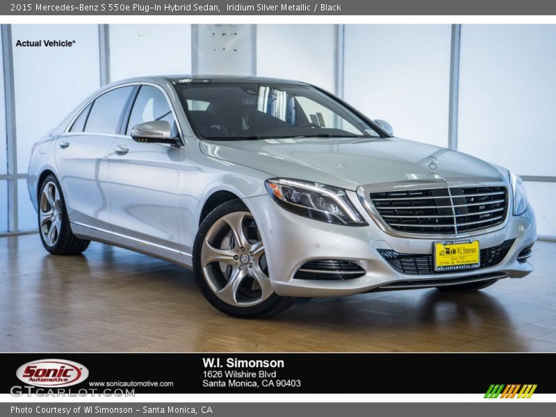 Iridium Silver Metallic / Black 2015 Mercedes-Benz S 550e Plug-In Hybrid Sedan