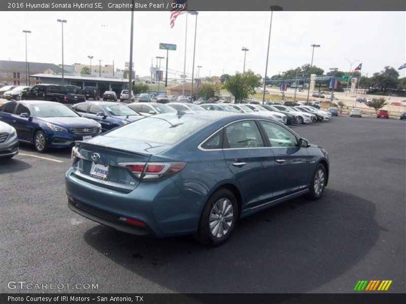 Graphite Blue Pearl / Gray 2016 Hyundai Sonata Hybrid SE