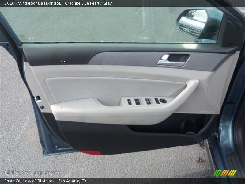 Graphite Blue Pearl / Gray 2016 Hyundai Sonata Hybrid SE
