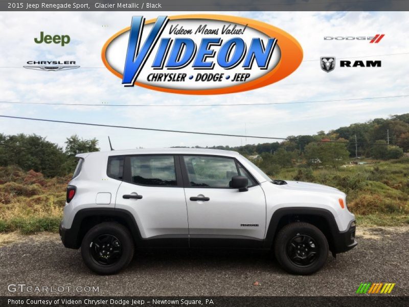 Glacier Metallic / Black 2015 Jeep Renegade Sport