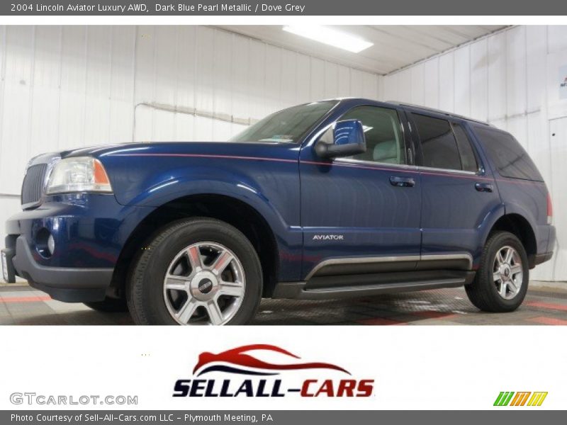 Dark Blue Pearl Metallic / Dove Grey 2004 Lincoln Aviator Luxury AWD