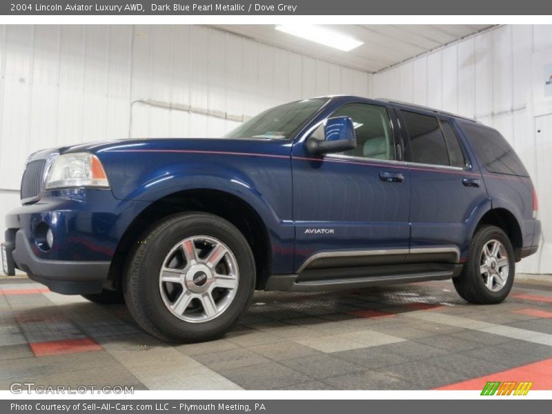 Dark Blue Pearl Metallic / Dove Grey 2004 Lincoln Aviator Luxury AWD