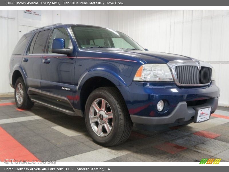 Dark Blue Pearl Metallic / Dove Grey 2004 Lincoln Aviator Luxury AWD