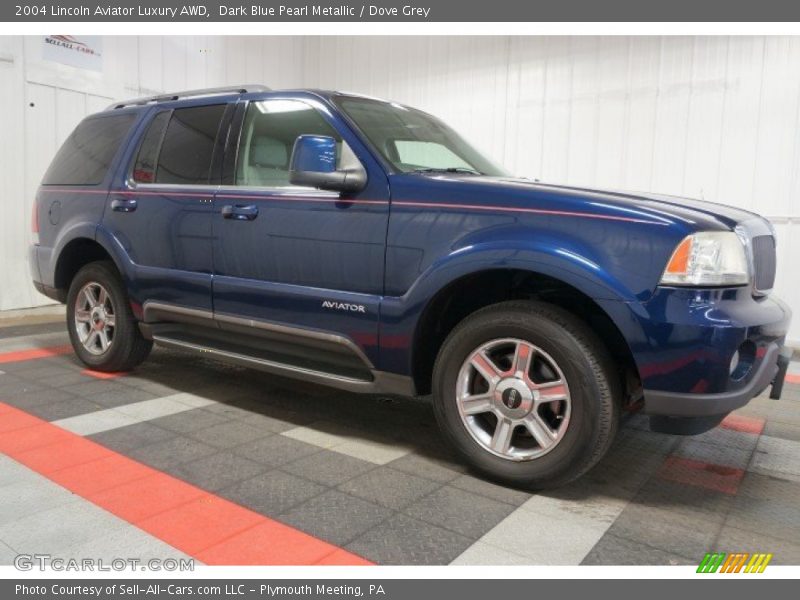 Dark Blue Pearl Metallic / Dove Grey 2004 Lincoln Aviator Luxury AWD