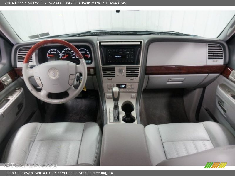 Dark Blue Pearl Metallic / Dove Grey 2004 Lincoln Aviator Luxury AWD
