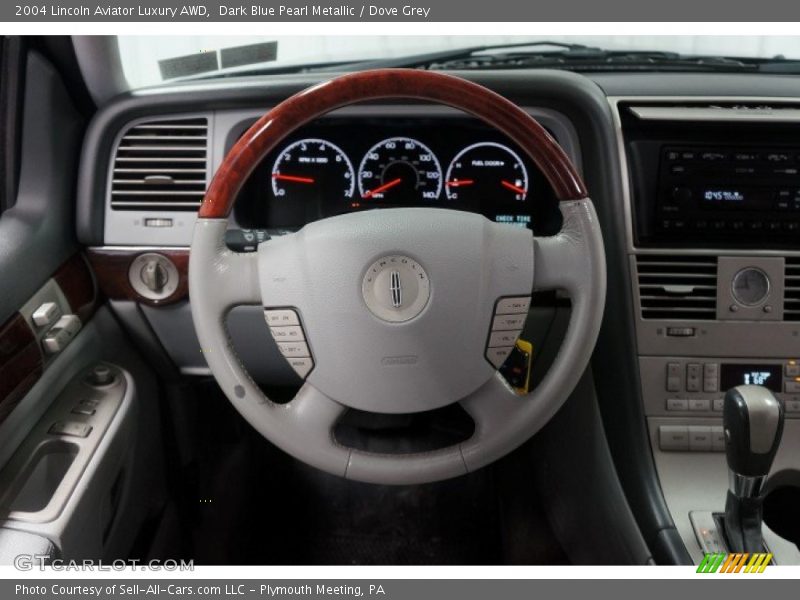 Dark Blue Pearl Metallic / Dove Grey 2004 Lincoln Aviator Luxury AWD