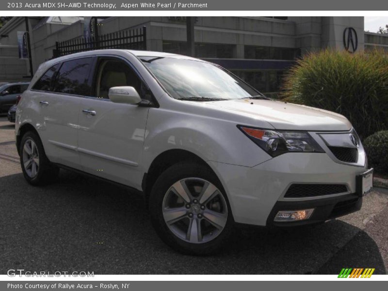 Aspen White Pearl / Parchment 2013 Acura MDX SH-AWD Technology