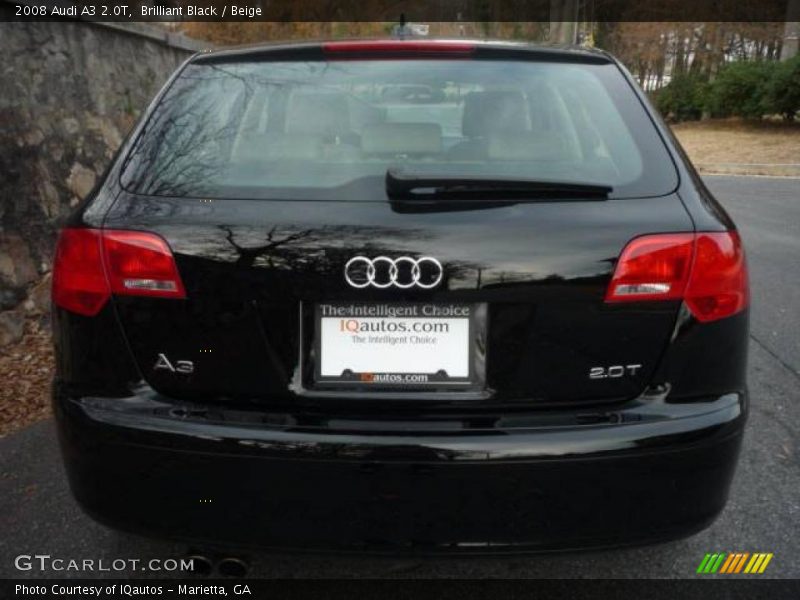 Brilliant Black / Beige 2008 Audi A3 2.0T