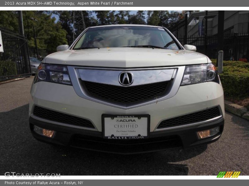 Aspen White Pearl / Parchment 2013 Acura MDX SH-AWD Technology