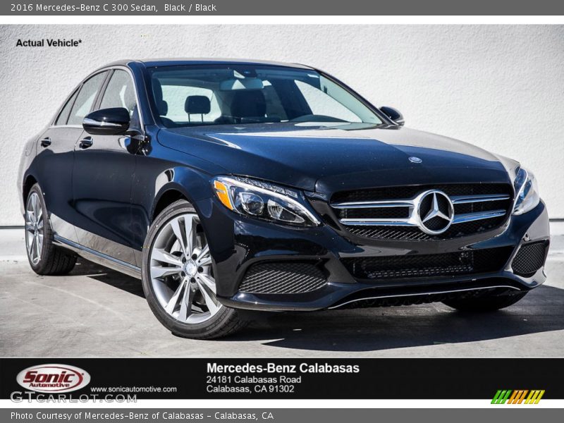 Black / Black 2016 Mercedes-Benz C 300 Sedan