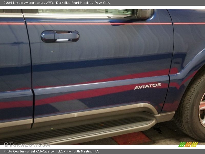 Dark Blue Pearl Metallic / Dove Grey 2004 Lincoln Aviator Luxury AWD