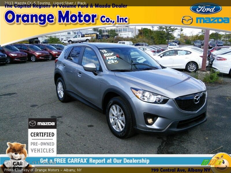 Liquid Silver / Black 2013 Mazda CX-5 Touring