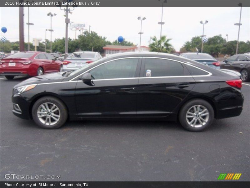 Lakeside Blue / Gray 2016 Hyundai Sonata Limited