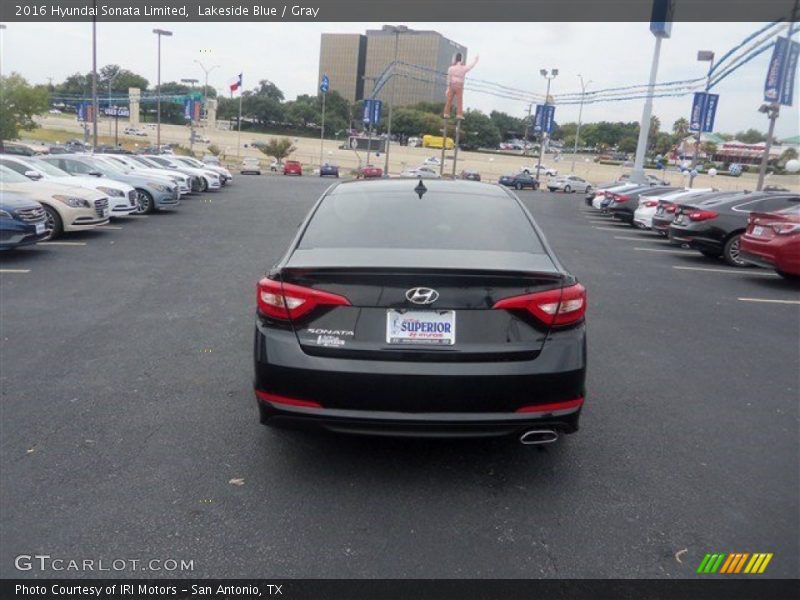 Lakeside Blue / Gray 2016 Hyundai Sonata Limited